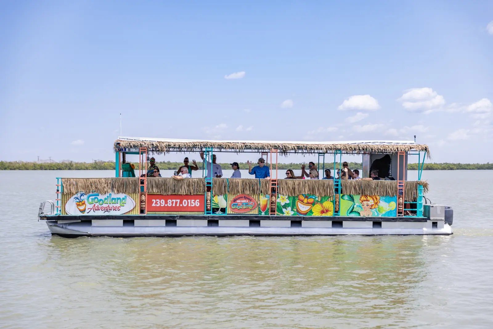 Goodland Adventures Tiki Boat — Bow View